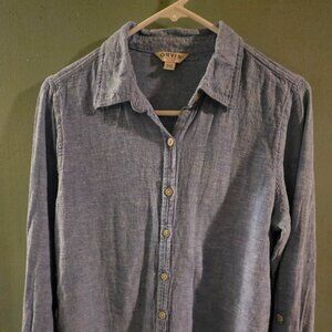 Orvis women's size small linen mixed shirt